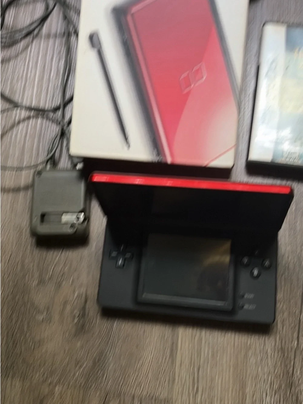 Nintendo DS Lite Red Handheld Console with Games and Box